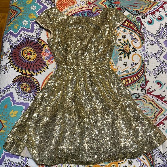 B. Smart Dresses & Skirts - Gold sequin dress